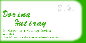 dorina hutiray business card